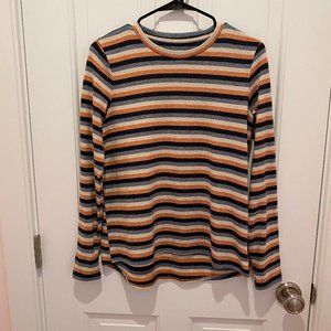 Striped Colored  Long Sleeve Sweater